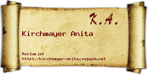 Kirchmayer Anita névjegykártya